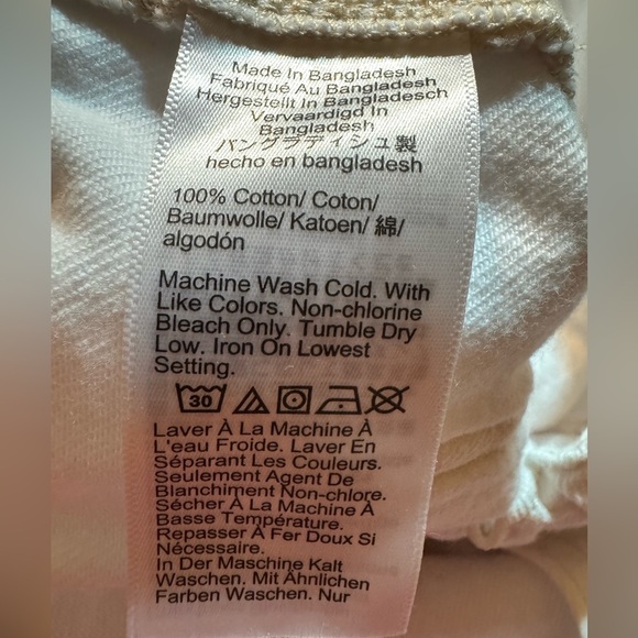 J. Crew White Drawstring Jeans Size 30 - Picture 6 of 7